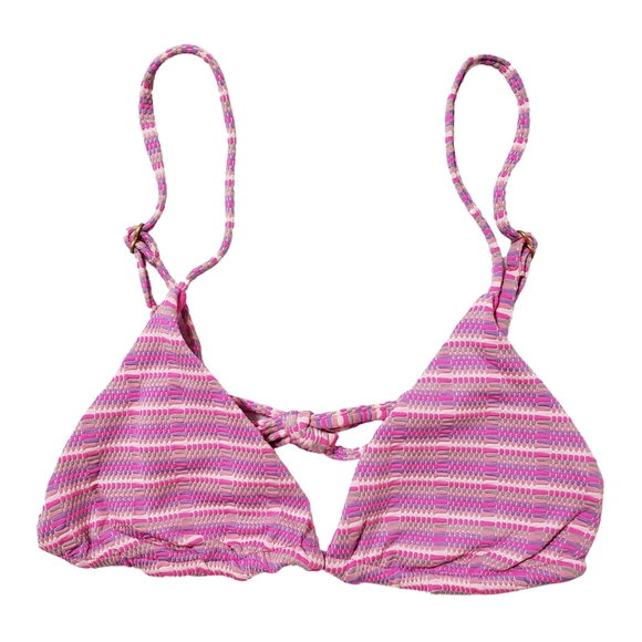 L*SPACE Brittany Swimsuit Bikini Top Electric Pink V-Neck Small Medium NWT 💕